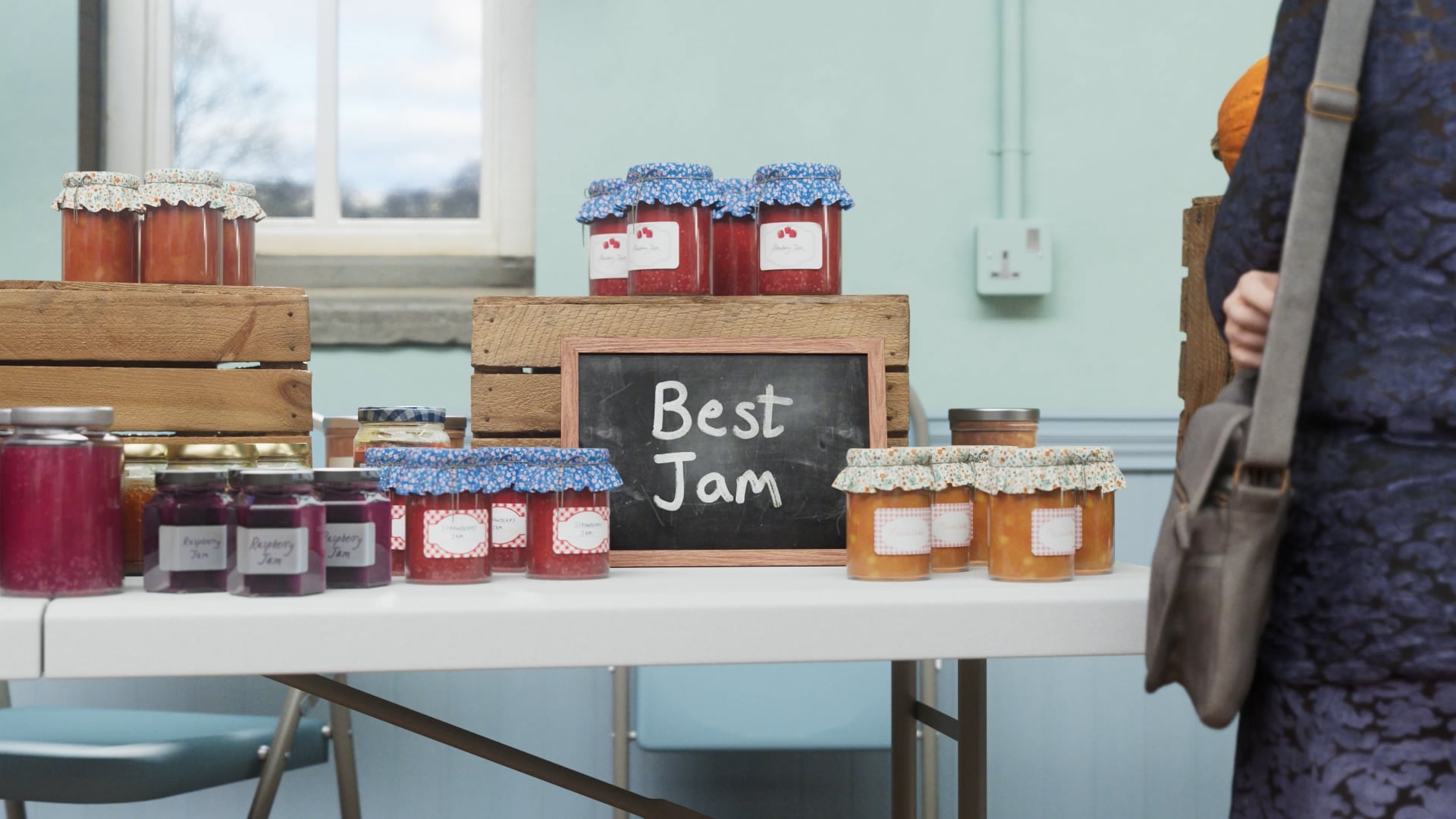 A jam stall at a village fete